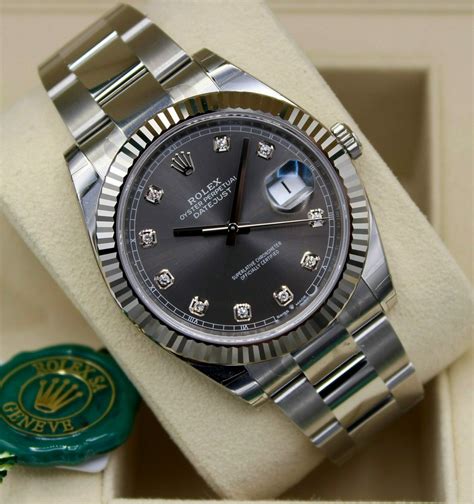 rolex datejust grey diamond|Rolex Datejust price uk.